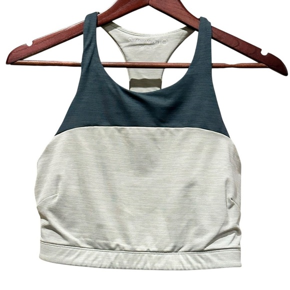 Outdoor Voices Other - Outdoor Voices Crop Top Sports Bra  Colorblock Light And Dark Green Size Large